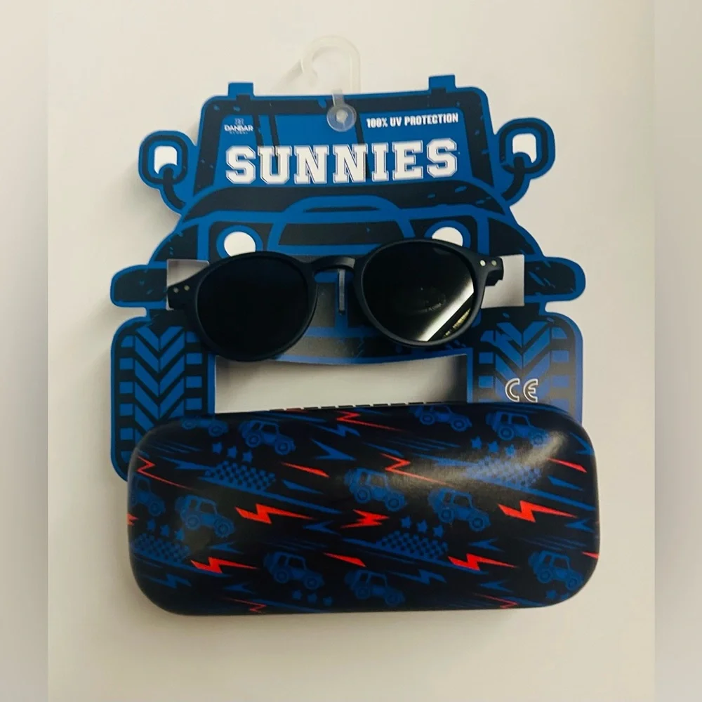 New Danbar Global Sunglasses Blue w/ Case 100% UV Prot Cool Things Inc Sunnies